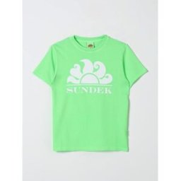 Sundek T-shirt in cotone con logo Verde Taglia 8