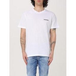 Dsquared2 T-shirt in cotone con mini logo Bianco Taglia XL