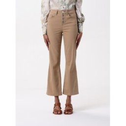 Liujo Pantalone flared in cotone stretch Beige Taglia 33