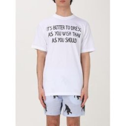 Moschino T-shirt in cotone con slogan Bianco Taglia L