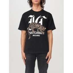 Just Cavalli T-shirt in cotone con stampa grafica Nero Taglia L