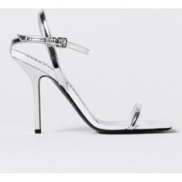 Moschino Sandalo in vernice laminata Argento Taglia 41