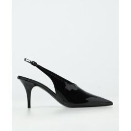 Valentino Garavani Slingback VLogo Signature in vernice Nero Taglia 36