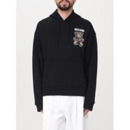 Moschino Felpa in cotone con logo Nero Taglia S