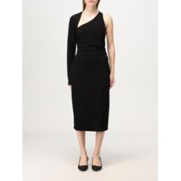 Lagerfeld Abito asimmetrico in misto lana Nero Taglia M