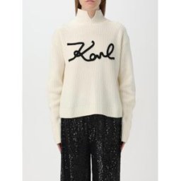 Lagerfeld Pullover in misto lana Bianco Taglia M