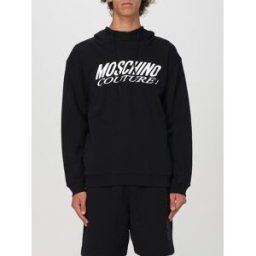 Moschino Felpa in cotone con logo Nero Taglia L