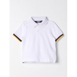 K-Way Polo in piquet di cotone con logo Bianco Taglia 14