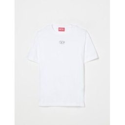 Diesel T-shirt Oval D in cotone Bianco Taglia 6
