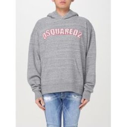 Dsquared2 Felpa con cappuccio in cotone con logo Grigio Taglia M