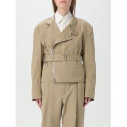 Bottega Veneta Giacca biker in cotone Sabbia Taglia 36