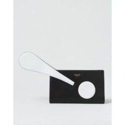 Moschino Clutch Exclamation Mark in pelle Nero Taglia OS