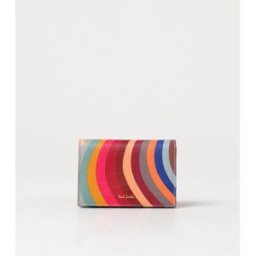 Paul Smith Portafoglio in pelle a grana con stampa all over Fantasia Taglia OS