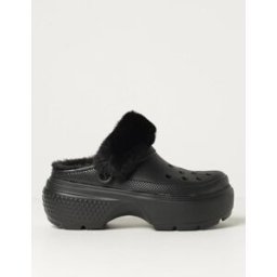 Crocs Sabot Stomp in Eva e pelliccia sintetica Nero Taglia 7