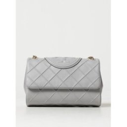 Tory Burch Borsa Fleming in nappa trapuntata Grigio Taglia OS