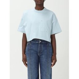 Bottega Veneta T-shirt crop V Pocket Azzurro Taglia M