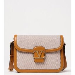Valentino Garavani Borsa 9TO5 in canvas e pelle Panna Taglia OS