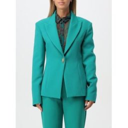 Just Cavalli Blazer in crêpe Verde Taglia 42