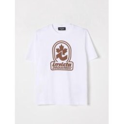 Dsquared2 T-shirt in cotone con logo Invicta Bianco Taglia 8