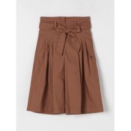 Monnalisa Pantalone in popeline di cotone cropped Marrone Taglia 8
