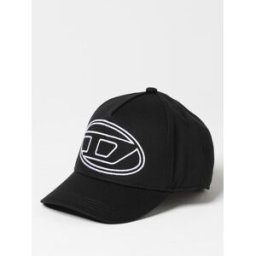 Diesel Cappello in cotone con monogram ricamato Nero Taglia 2