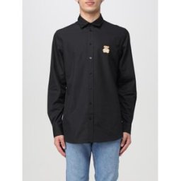 Moschino Camicia in popeline con logo Nero Taglia 44