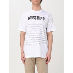 Moschino T-shirt in cotone con logo Bianco Taglia M