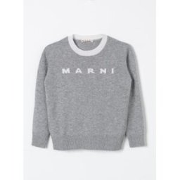 Marni Maglia a girocollo con maxi logo Grigio Taglia 10