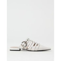 Pinko Mules con borchie in pelle Latte Taglia 39