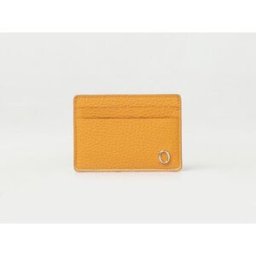 Orciani Portacarte di credito in pelle a grana Ocra Taglia OS