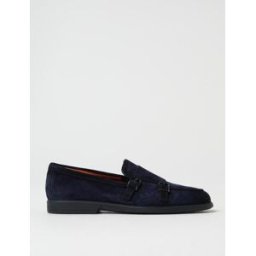 Santoni Monk Strap in camoscio Blue Taglia 9