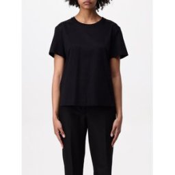 Max Mara T-shirt basic in cotone Nero Taglia XS