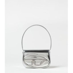 Diesel Borsa 1DR in pelle laminata Argento Taglia OS