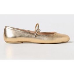 Gianvito Rossi Ballerina Carla in pelle laminata Beige Taglia 40