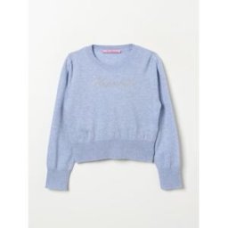 Blumarine Maglia con logo di strass Blue Taglia 10