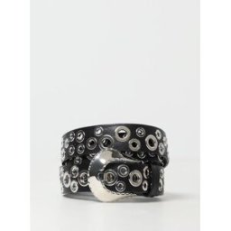 Golden Goose Cintura in pelle con occhielli metallici Nero Taglia 90