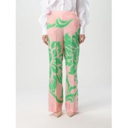 Etro Pantalone in viscosa e seta con stampa floreale Rosa Taglia 44