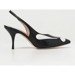 Moschino Slingback Symbols in pelle Nero Taglia 37