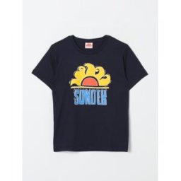 Sundek T-shirt in cotone con stampa logo Blue Taglia 8