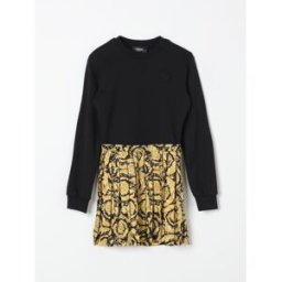 Versace Abito in cotone con gonna Baroque Fantasia Taglia 14