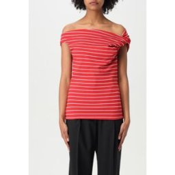 Msgm Top in maglia di viscosa Rosso Taglia 44