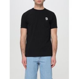 Lagerfeld T-shirt in jersey di cotone Nero Taglia S