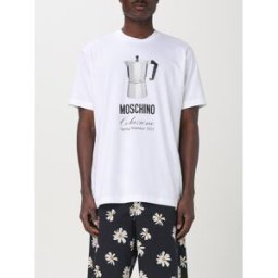 Moschino T-shirt in cotone con stampa grafica Bianco Taglia S