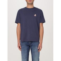 Maison Kitsuné T-shirt in cotone con logo Blue Taglia S