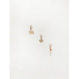 Golden Goose Set 3 charms in ottone Oro Taglia OS