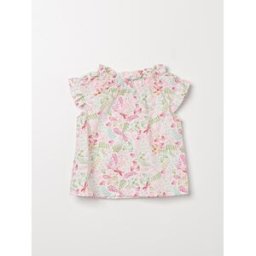 Il Gufo Top in cotone con motivo floreale Rosa Taglia 12