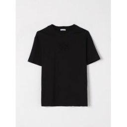 Dolce&Gabbana T-shirt basic in cotone con logo DG Nero Taglia 12+