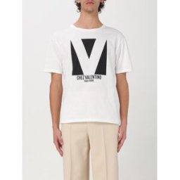 Valentino T-shirt Chez in cotone con logo Bianco Taglia M