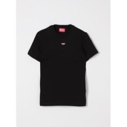 Diesel T-shirt in cotone con logo Oval D Nero Taglia 8