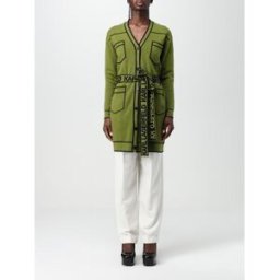 Lagerfeld Cardigan in cotone e lana Verde Taglia M